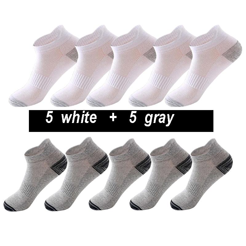 10Pairs Summer High Quality Men Socks Sports Breathable Protective Ankle Socks Short Male Sport Mesh Sock Plus Size44-48