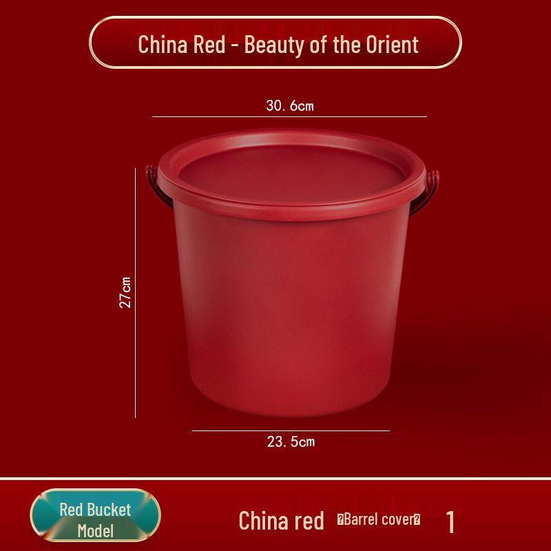 Red Wedding & Housewarming Joy Buckets - Large Plastic Pair in Vibrant Red