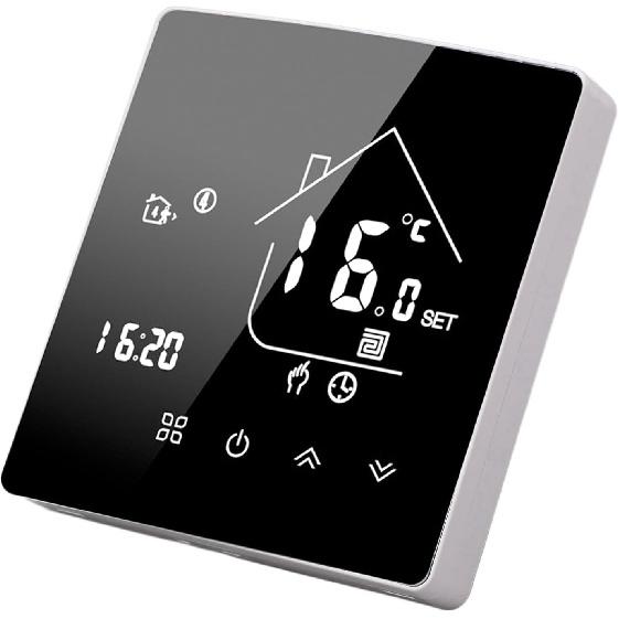 Smart Digital Thermostat for Home 7 Day Programmable WiFi Touchscreen App Voice Control Easy Install Wall Thermostat (Type 86, 95-240V 16A)