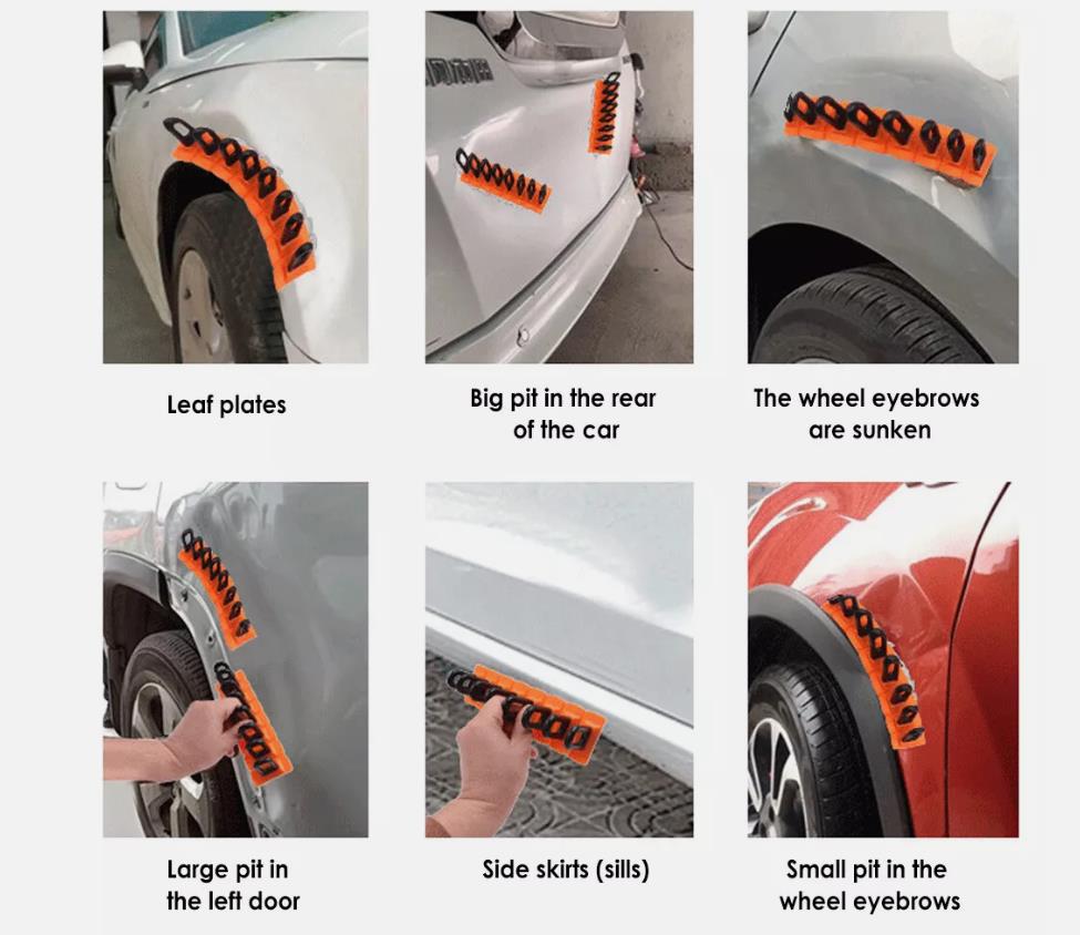 1 Set Heavy-Duty Paintless Dent Removal Kit Handle Screwdriver Adhesive Pads Powerful Body Repair Dent Removal Tool Set