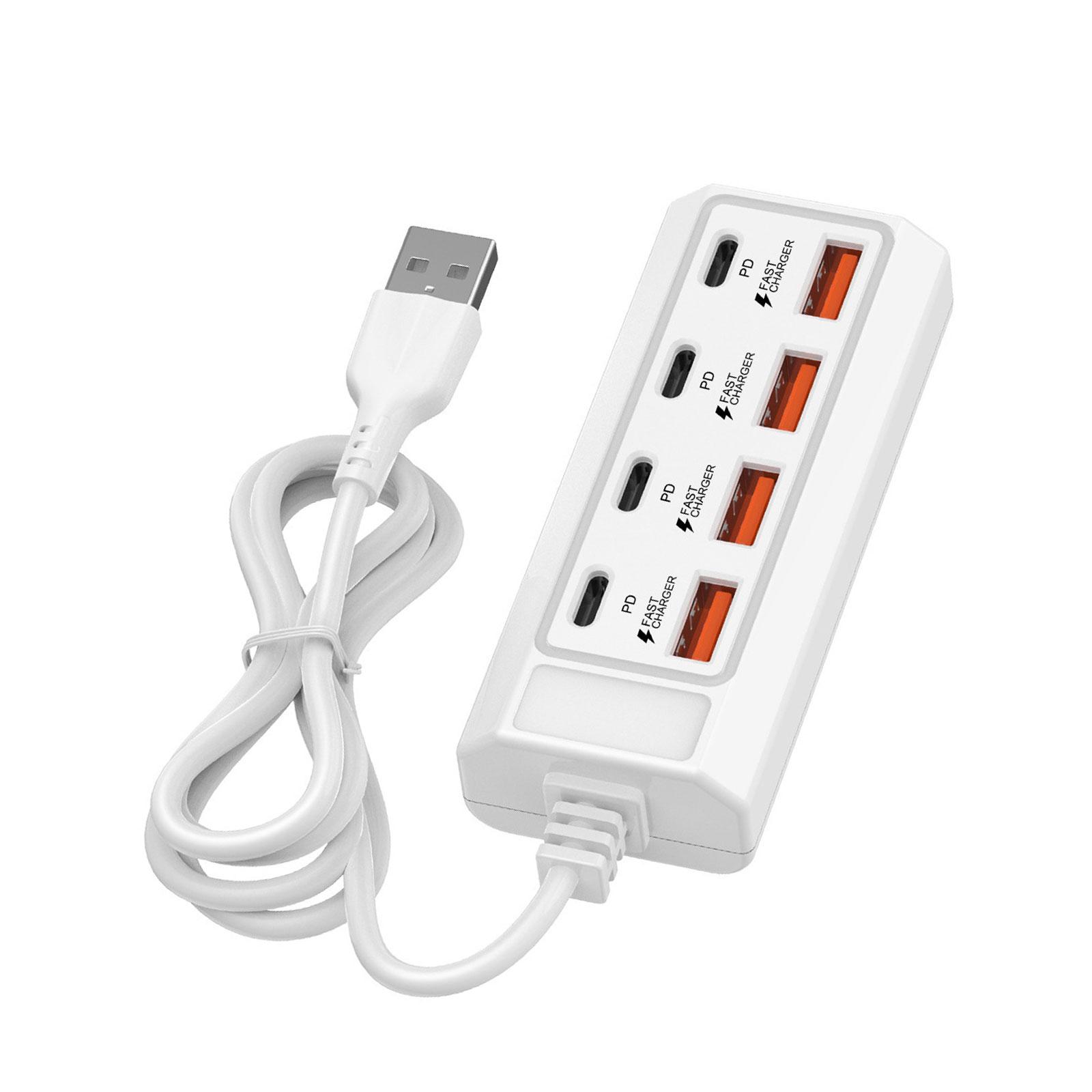 

8-портовое USB-зарядное устройство Type C USB-адаптер для настенного зарядного устройства Multiports Fast Charger Travel Socket Phone USB Plug Adapter