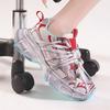 Leather Dad Shoes Women's New Thick-soled Heightening Summer Mesh Breathable Fashion Strap Sneakers
