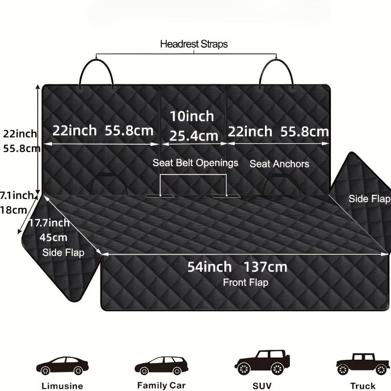 Pet Seat Cushion for Car: Rear Seat Protector for Cats & Dogs, Anti-Dirt & Anti-Bite Mat