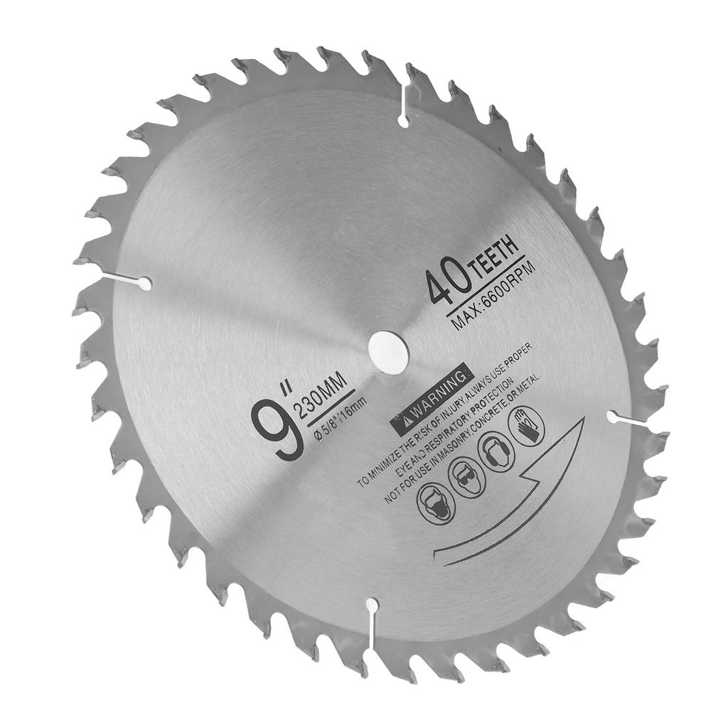 40T Saw Blade 9in 6600rpm Fast Accurate Carbide Circular Saw Blade for Woodworking
