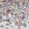 50Pcs/Box Diy Nail Art Decor Mini Ice Transparent Flat Zircon Nail Drills Jewelry Nail Diamond Manicure Design Gift Mixed Colors