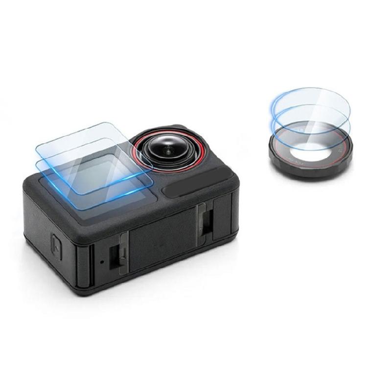 Action Camera Screen Safeguards, High Grade Glass for Action5 Main and Selfie Displays