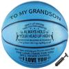 1pc Customized Engraved Basketball for Grandsons, Sports-Loving Grandsons Gifts, Custom Birthday Graduation Back To School Gifts for Grandsons
