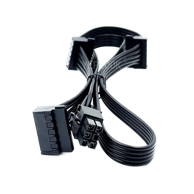 6Pin to 3x SATA Angled HDD SSD Power Cable for Corsair CX430 CX450 CX500 CX550 CX600 CX650 CX750 Type 3 CX Series Modular Powers