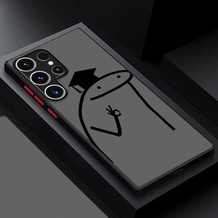 Cute Cartoon Lying Flat Duck Case for Samsung Galaxy S24 Ultra S23 Plus S25 S22 S21 FE S20 Note 20 S9 S10 Silicone Phone Cover