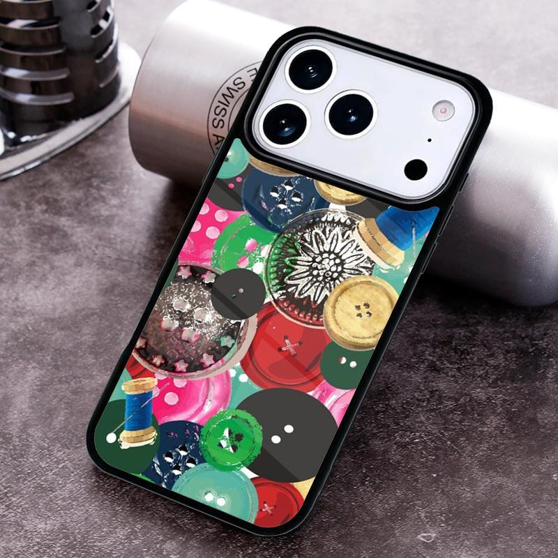 Nähschere Knöpfe Handyhülle Für iPhone 17,16e,15,14,13,12,11,Mini,Pro,MAX Weiche Silikonhülle