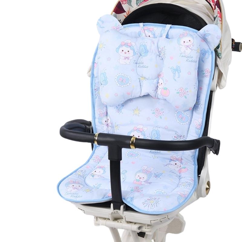 Reversible Infant Strollers Cushion Soft Breathable Pram Liner Thick Sponge Padded Universal For Baby Carriages