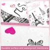 Spakon 9 Pieces Paris Bathroom Decor Paris Theme Wall Art Room Decor Romantic Pink Eiffel Tower Wall Art Bedroom Pictures