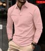 Men's Long Sleeve Polo Shirt, Versatile Casual Top for Daily Wear.