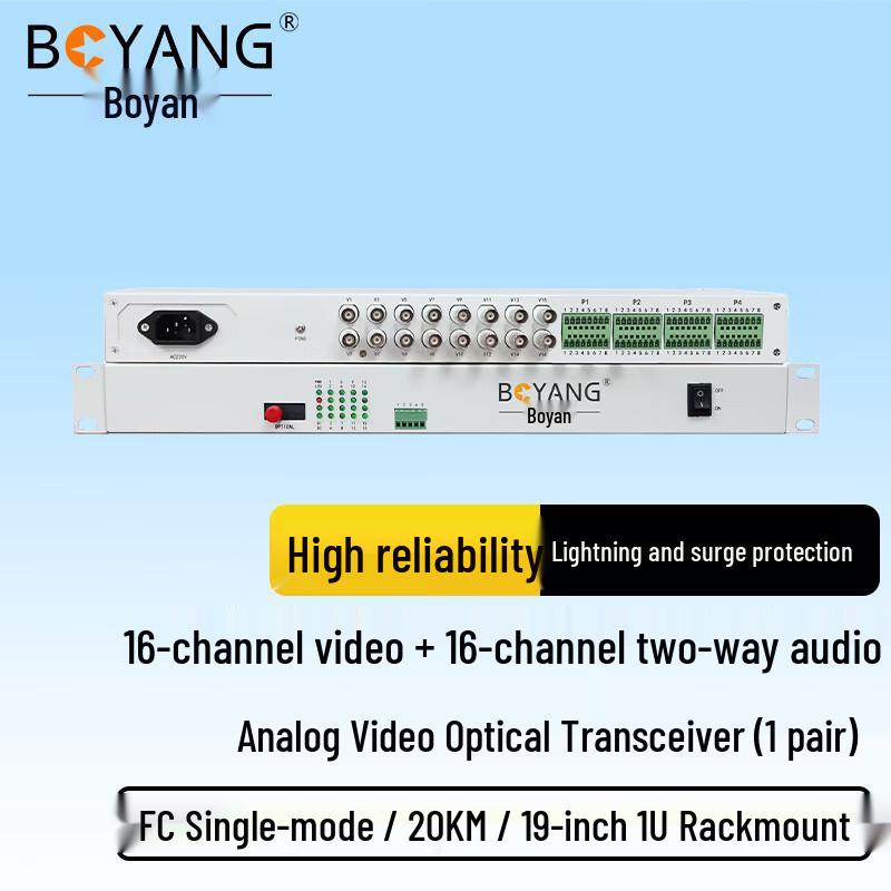 Boyang Analog Video Fiber Optic Transceiver
