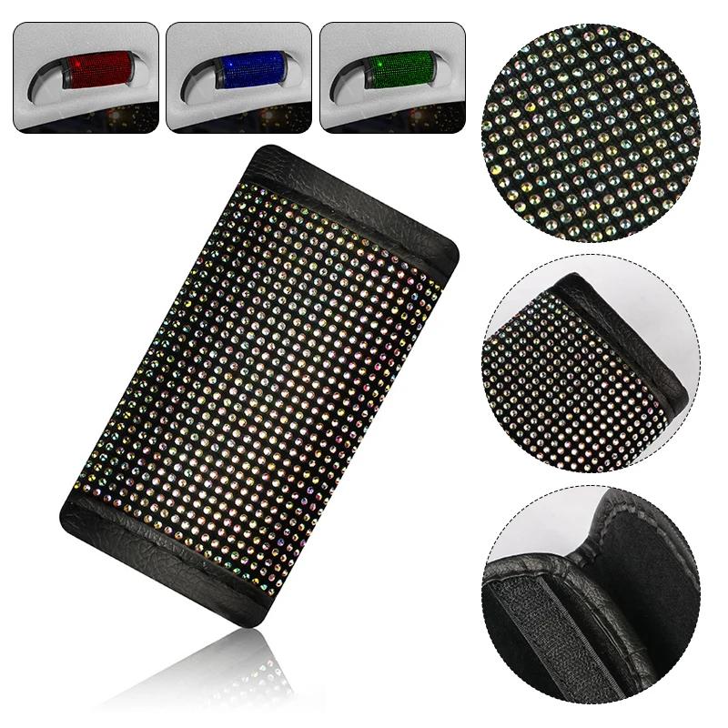 Diamond Crystal Car Interior Door Handle Protector Roof Pull Cover Universal Inner Armrest Panel Pull Decor Car Accessories