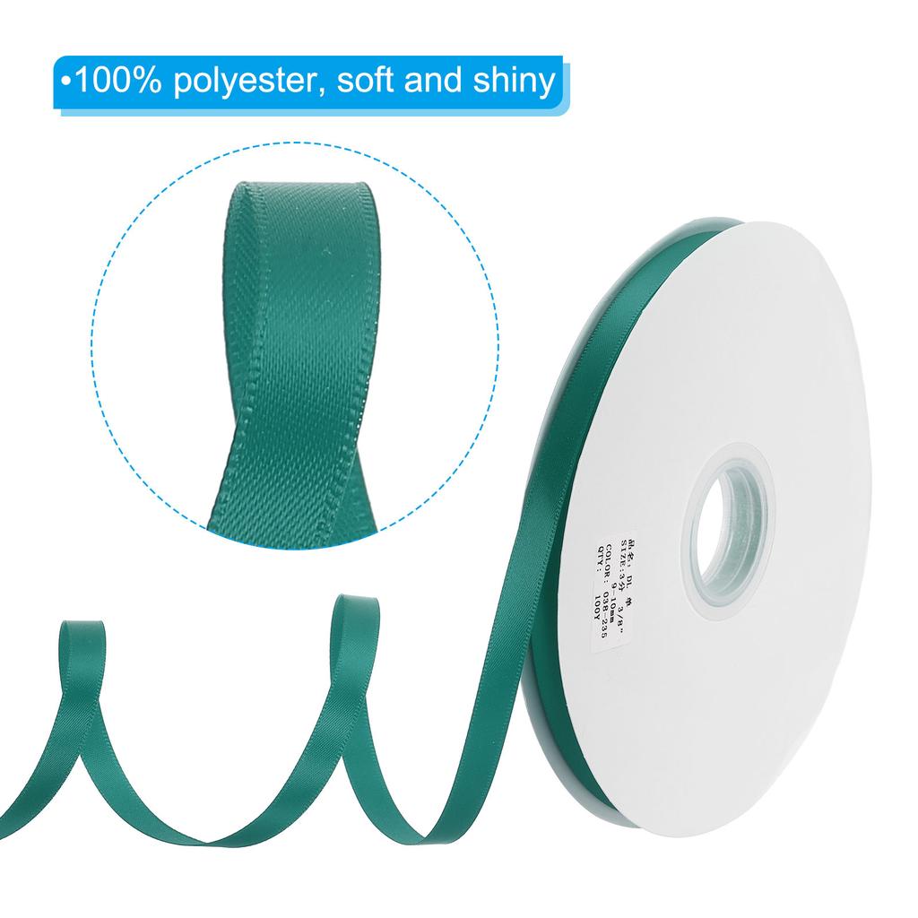 Polyester Satin Ribbon Silk Satin Ribbons for Craft Bow Handmade Gift Wrap Party Christmas Wedding Decorative Accessories 3/8" W