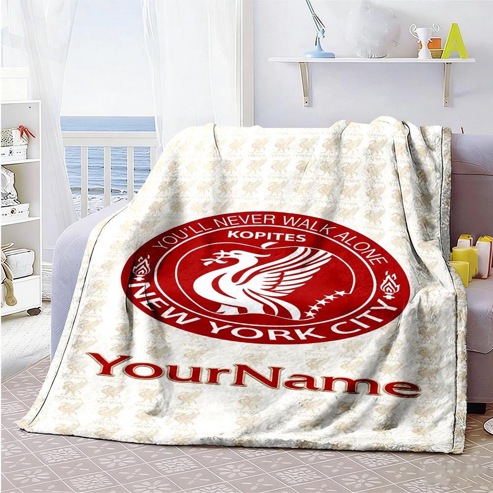 Liverpool Personalized Name Blanket Gift Personalized Blanket Ultra-Soft Suitable for Seaside Livingroom Bedding Office Four Seasons Multipurpose