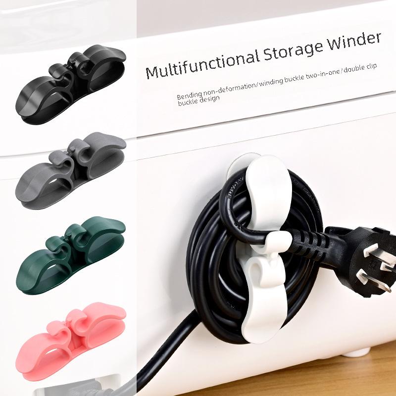 Punch-Free Power Cord Organizer: Electrical Wire Storage Holder & Winding Tool.