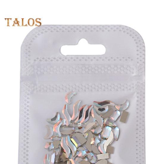 100Pcs/Bag Nail Art Rhinestone Easy Paste Nail Decoration Multipurpose Attractive 3D Nail Art Rhinestone Kit Craft Supplies