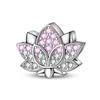 Romantic Copper Metal Flower Charm Bead Components Bloom Rose Pendant Bead Components Bead Components Compatible With Authentic Original Bracelets