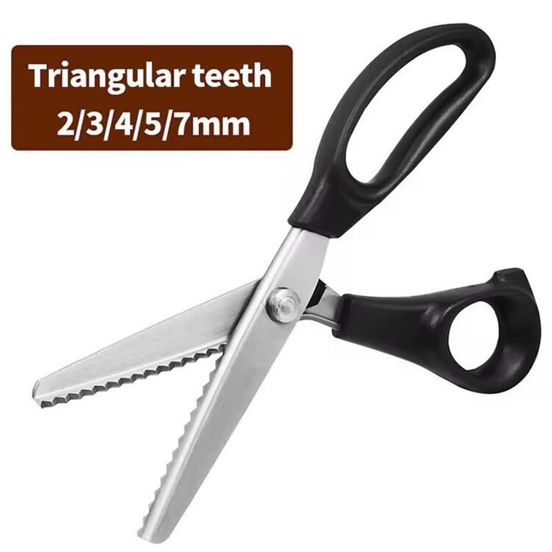 Stainless Steel Scissors Fabric Pinking Shears Comfort Grip Handled Professional Crafts Dressmaking Zig Zag Cut Scissors Sewing
