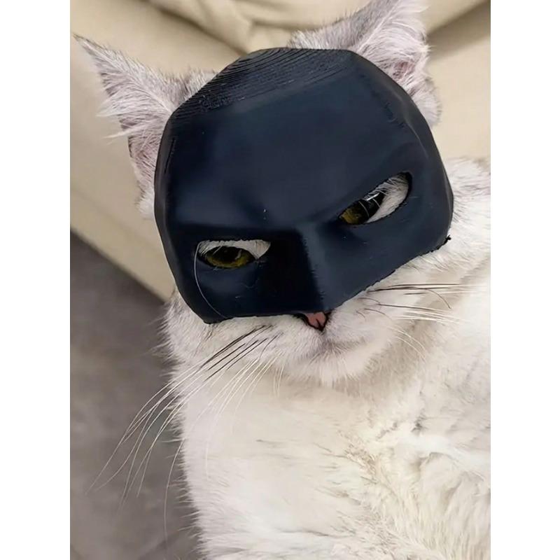 Adorable Cat Mask For Halloween, Christmas, Easter - Animal Theme Plastic Masquerade Costume Accessory, Plush, Face Mask