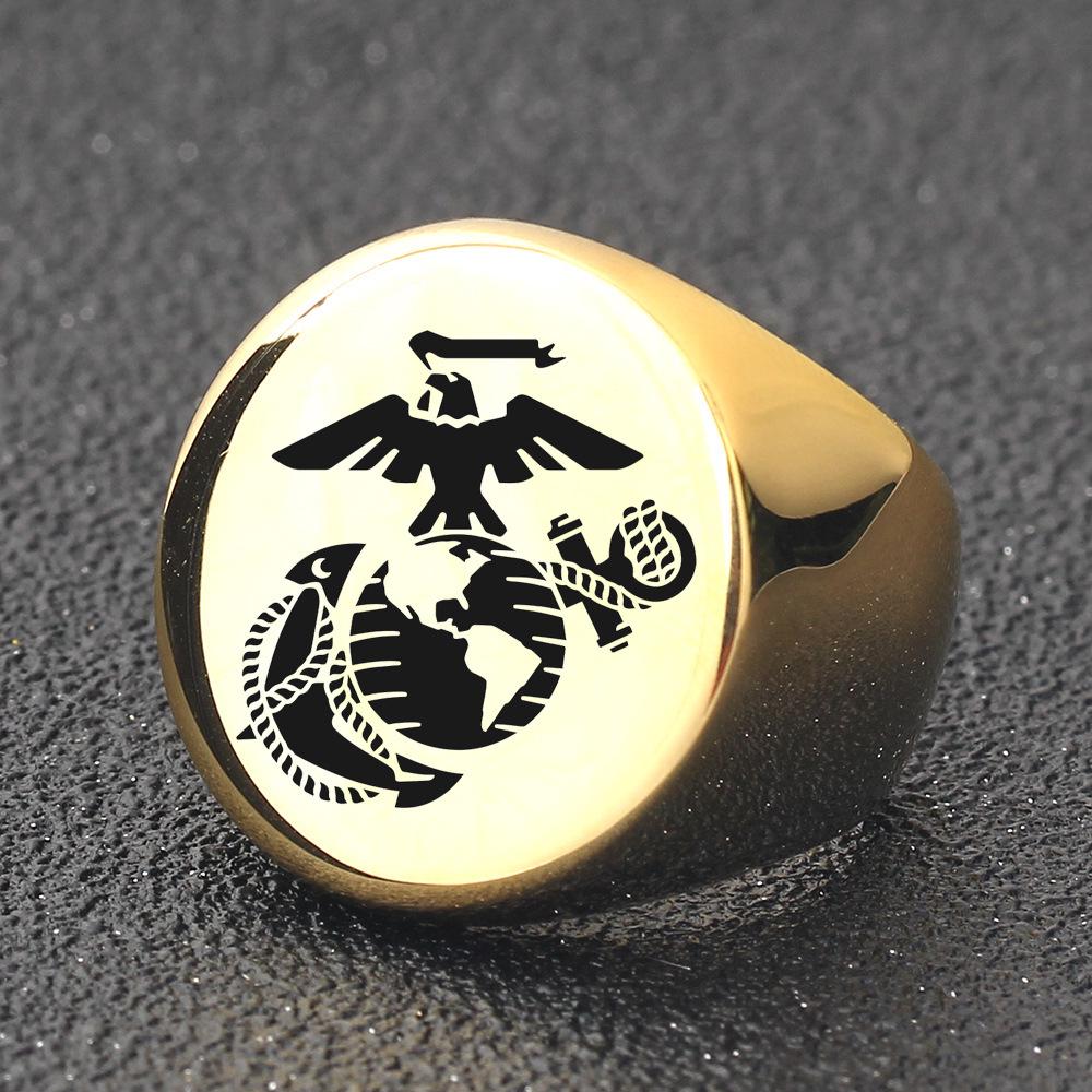 22MM Laser Engraved Dove of Peace Stainless Steel Ring for Women