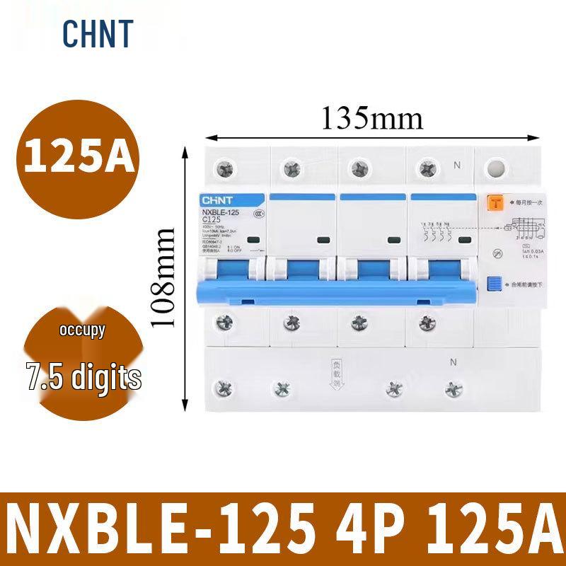 Chint Leakage Protector Circuit Breaker: 2P, 1P3P+N, 4P with Leakage Protection (32A, 20A, 40A, 63A) Air Switch