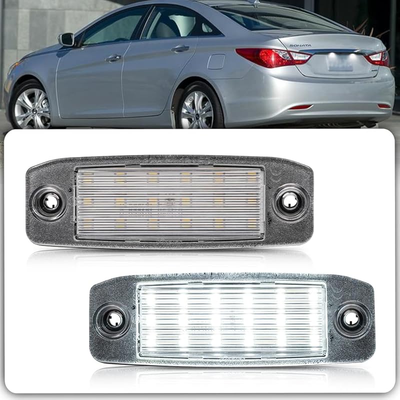 Nsautolighting LED License Plate Lights Full LED Number Plate Lamp Assembly for 2011-2018 Hyundai Elan'tra Accent Elan'tra Coupe for 2009-2018 Kia