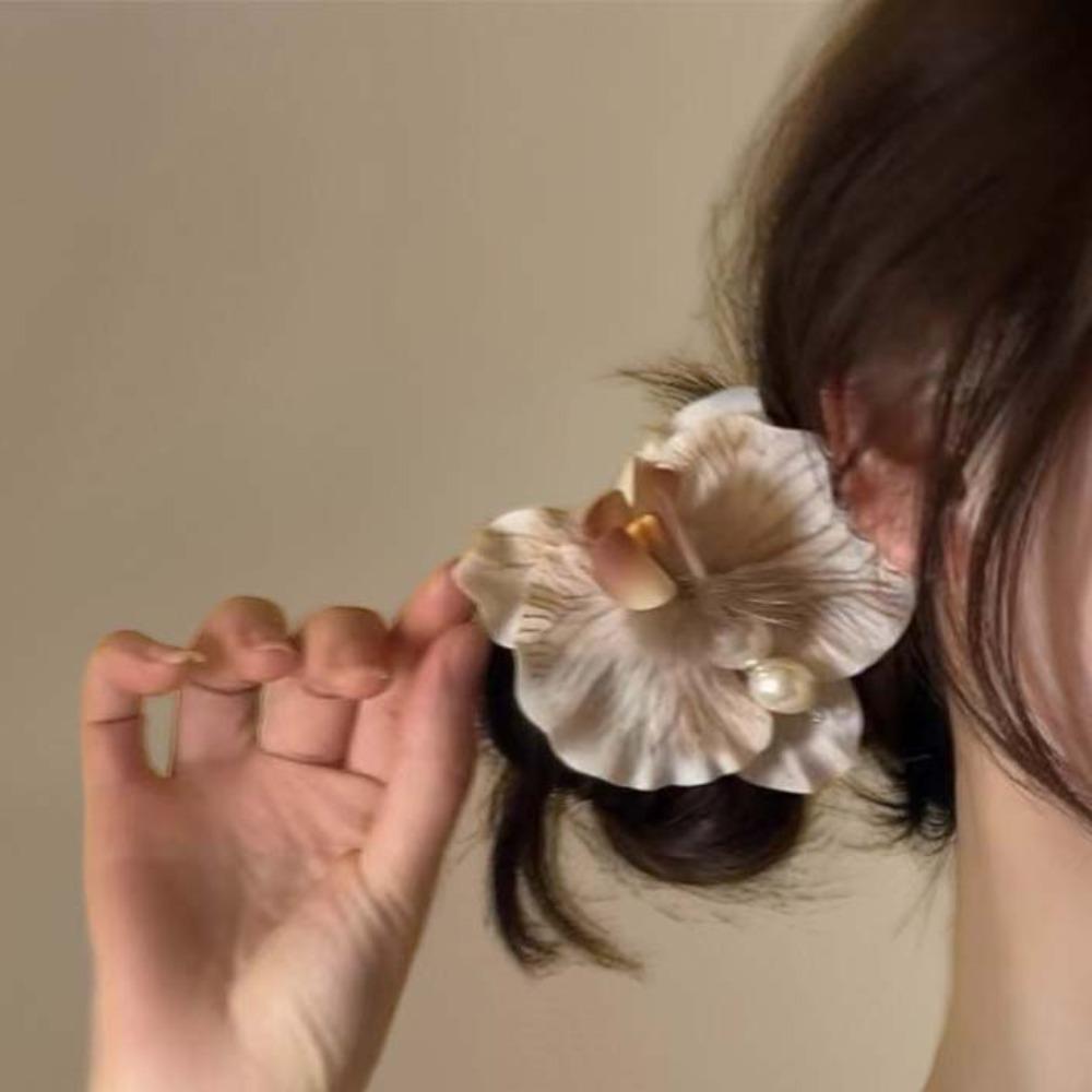 Sweet Orchid Flower Hairpin Rhinestone Women Side Clip Headdress Butterfly Orchid Hair Clip  Beach