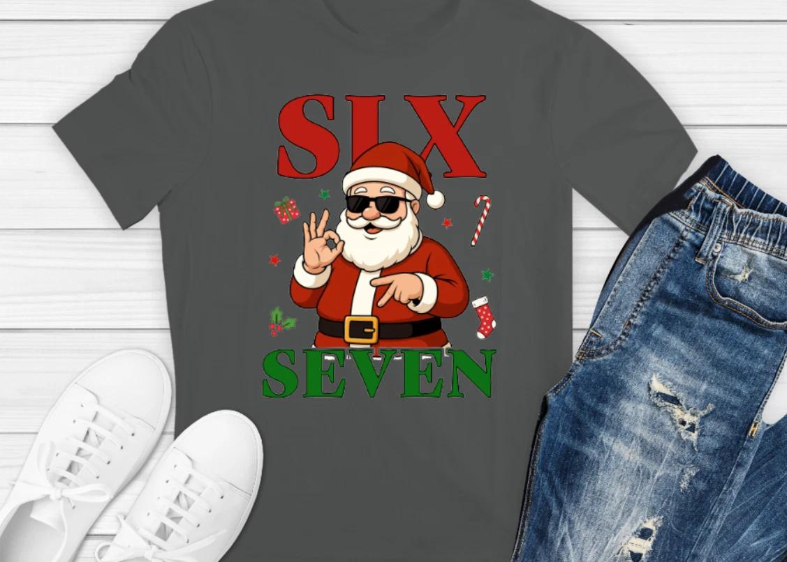 

six seven kids t shirt christmas 67 shirt unisex xmas top gift children santa 150