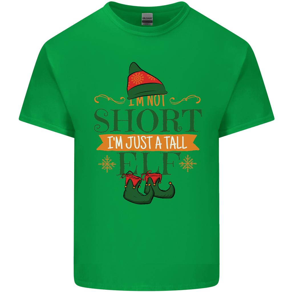Im Not Short Tall Elf Funny Christmas Unisexs Light Cotton TShirt