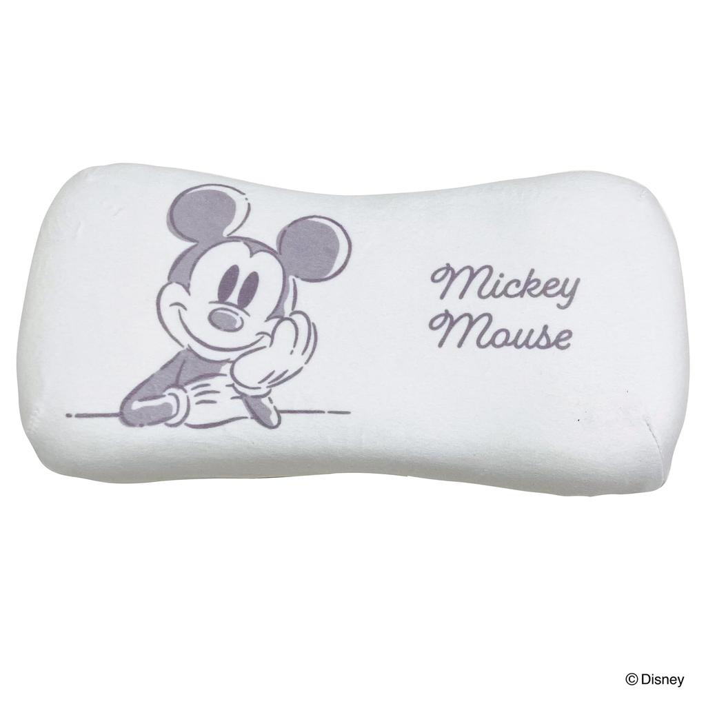 MORIPiLO Morishita Memory Foam Pillow Mickey Mouse 15x31cm Waist Rest Back Support Stuffed Toy Cushion Disney Character Goods Pastel Gray 4621191