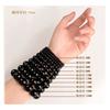 Natural Amethyst Crystal Bead Bracelet Women Men Smooth Polished Round Beads Boho Chic Jewelry Gift
