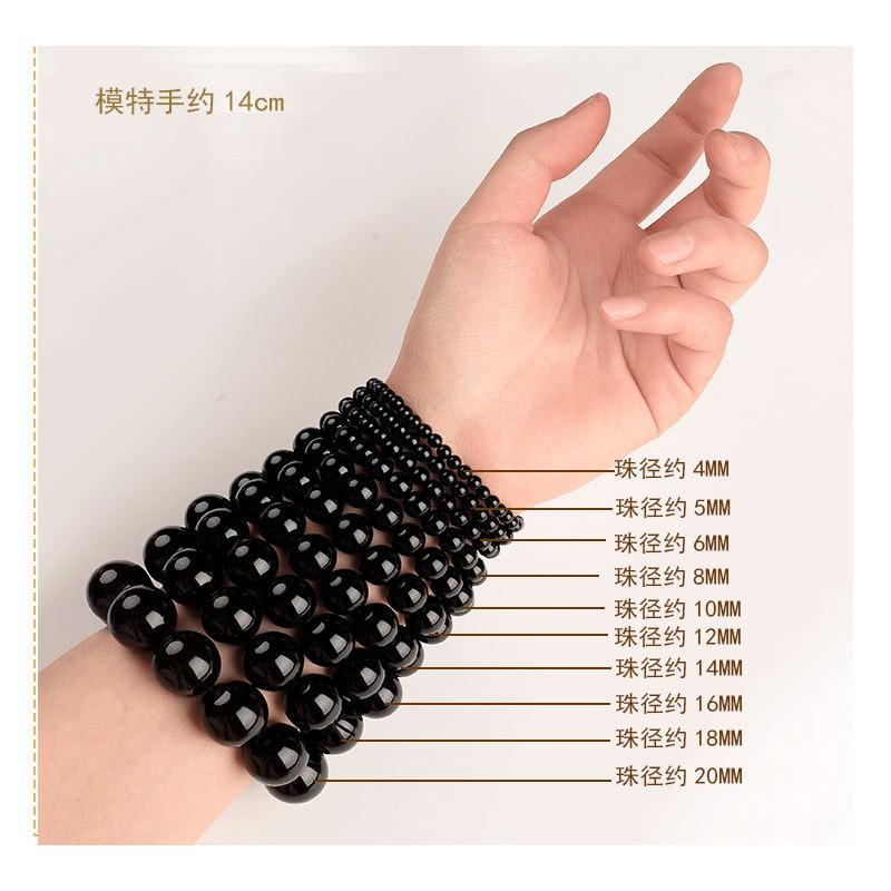 Natural Amethyst Crystal Bead Bracelet Women Men Smooth Polished Round Beads Boho Chic Jewelry Gift