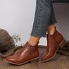 Bottes de cheville mode pour femmes grande taille 2025, fermeture éclair latérale, talons épais, Collection Printemps/Automne, Taille 43.