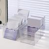 Acrylic Cosmetic Storage Box Transparent Portable Kitchen Divided Organizer Large Capacity Desktop Skincare Basket
