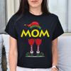 Mom Elf Christmas Unisex Shirt Mama Elf Holiday Tee Black Dark Heather
