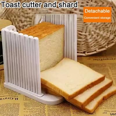 Kráječ toastů a kráječ chleba, vodítko šířky kráječe chleba pro domácí nastavitelný skládací tác na drobky