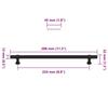 Furniture Handles 5 pcs Black 224 mm Stainless Steel