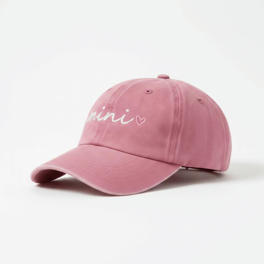 Washed Cotton Dad Mama Mini Love Caps Adjustable Breathable Embroidery Baseball Cap Vintage Parent-Unisex Baseball Hats Gifts