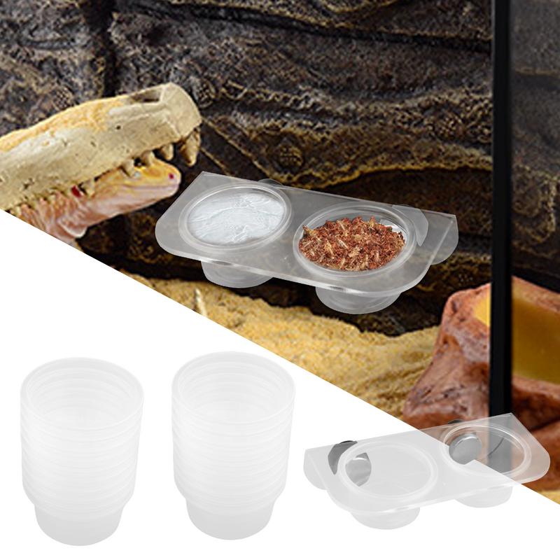 Bearded Dragon Feeder Gecko Water Dish Easy-Clean Water Feeder For Lizard Turtle Bearded Dragon Tortoise Fish Tank Decor