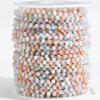 No Fade 1Meter Crystal Stone Stainless Steel Chain Pink Blue Beaded Chains for Necklace Bracelet Chain Jewelry Making DIY