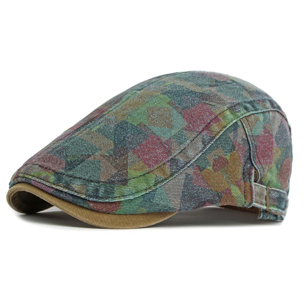 

Camouflage Forward Cap Men Women Retro Peaked Cap Outdoor Beret різнокольоровий
