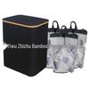 Large-Capacity Bamboo Laundry Hamper with Classification Labels and Lid