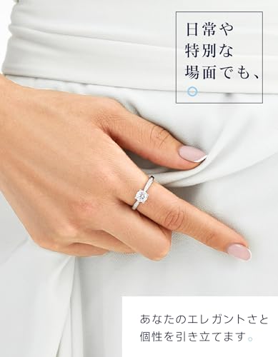 MomentWish Engagement Ring for Women, 1 Carat Moissanite In Sterling Silver, Perfect for Proposals, Wedding Anniversaries, and As a Popular Gift for M