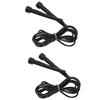 2 Stück Speed Skipping Springseil mit Kunststoffgriffen Fitness Übung Sportgerät Schwarz