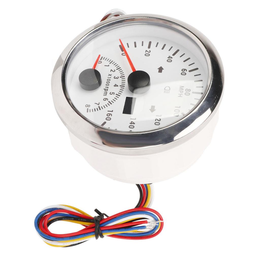 GPS Speedometer With Tachometer 8000RPM  9 To 32V IP67 Waterproof 0 To 160MPH Red Backlight Accurate for Boat ATV