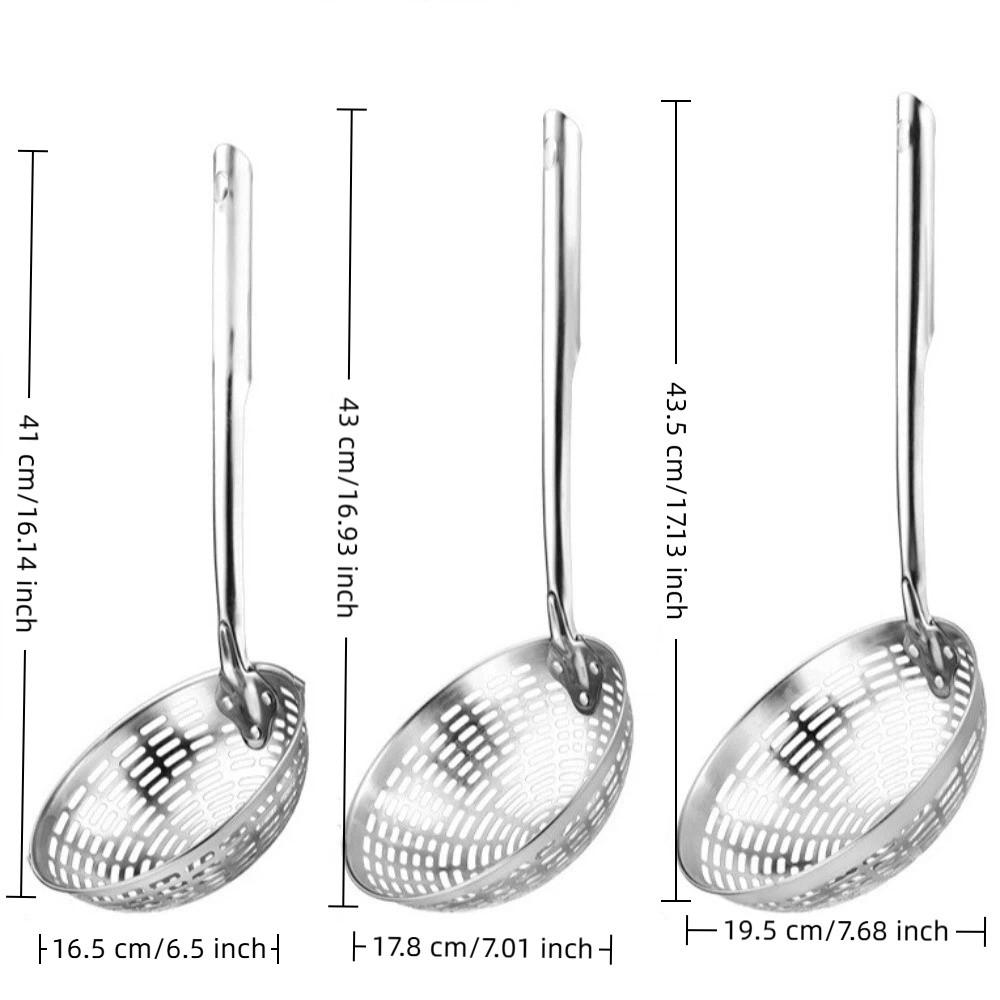 Anti-scald Stainless Steel Colander Heat-Resistant Kitchen Strainer  Oil Frying