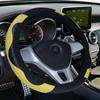 1pc, PU Carbon Fiber Leather Car Steering Wheel Cover, Without Inner Ring Suitable for 14.5-15 Inches of Automotive Supplies.